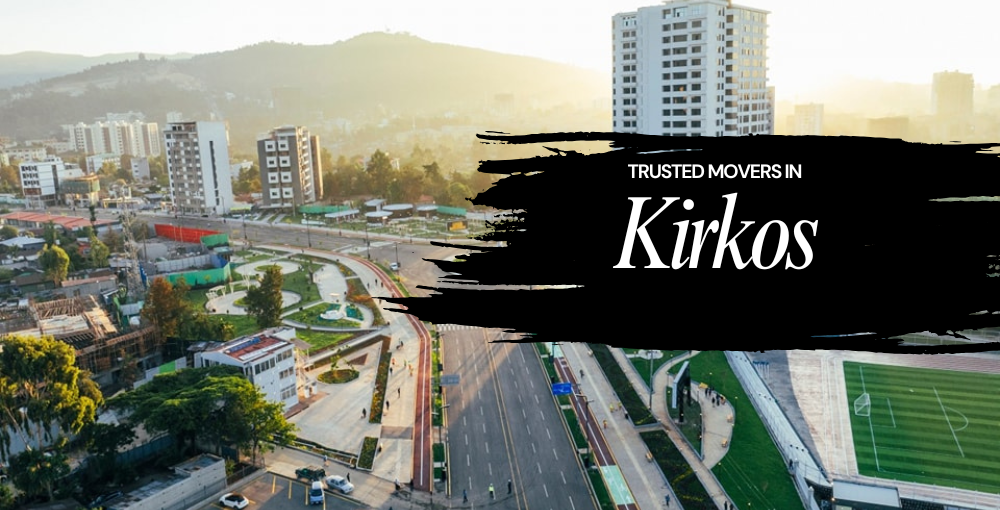 Kirkos Sub-City Addis Ababa business district showing Kazanchis office buildings and Meskel Square — Family Movers Ethio service area